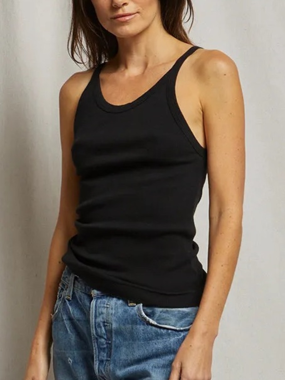 Perfect White Tee Annie Long Recycled Cotton Rib Tank